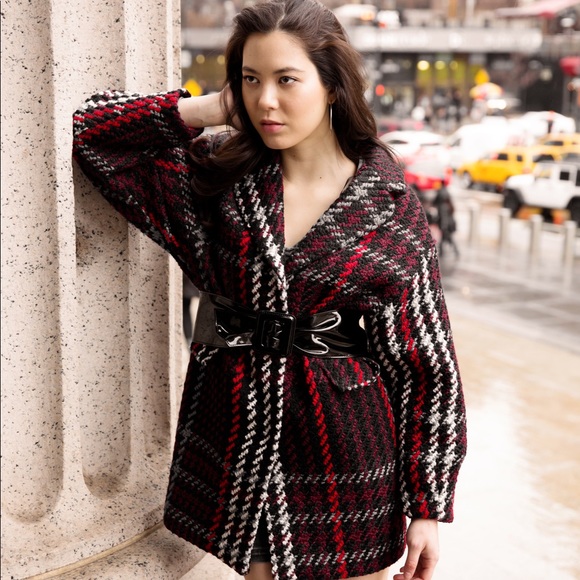 Multicolored plaid coat by H&M size S NWT - Picture 2 of 4